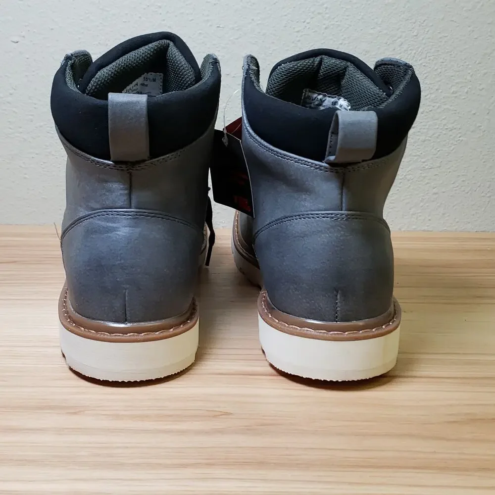 Deer Stags‎ Men's 10.5 Julian Faux Leather Short Boot Grey Memory Foam Gorpcore
